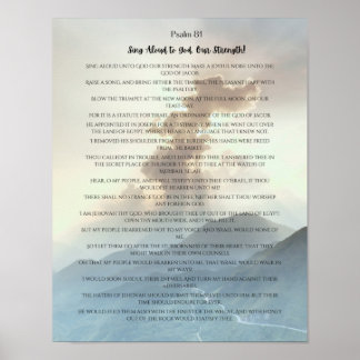 Psalm 81, Sjunga Aloud till Gud vår styrka Poster