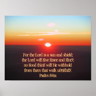 Psalm 84:11 Herren är en sol och Poster sköld