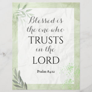 Psalm 84:12 Christian Bible Verse Reklamblad