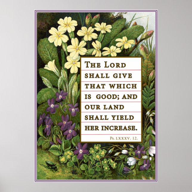 Psalm 85:12 Viktoriskt skriptPoster Poster (Framsidan)