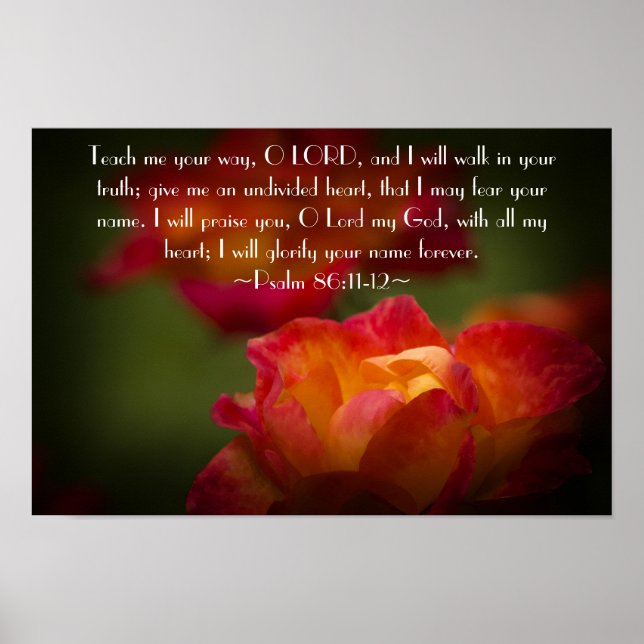 Psalm 86:11-12 Poster (Framsidan)