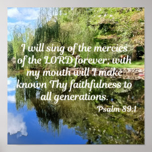 Psalm 89:1 Jag ska sjunga om Herrens nåd Poster