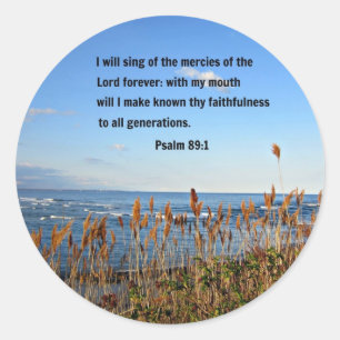 Psalm 89:1 runt klistermärke