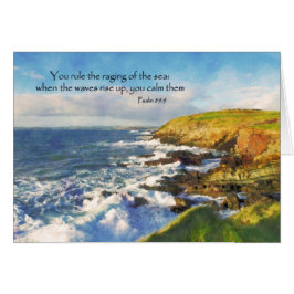 Psalm 89:9 Cliffs at Galley Head, Kork Ireland Hälsningskort