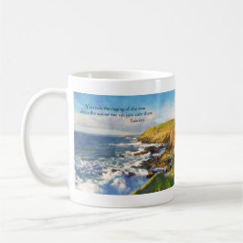 Psalm 89:9 Cliffs at Galley Head, Kork Ireland Kaffemugg