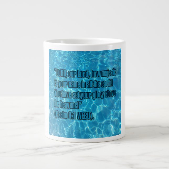 Psalm 8:1 WEBU Mug Jumbo Mugg (Framsidan)