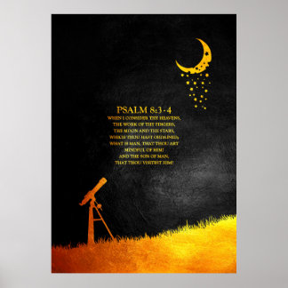 Psalm 8:3-4, bibelverse poster