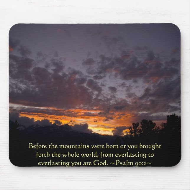 Psalm 90:2 Sierra Sunset Mousepad Musmatta (Framsidan)