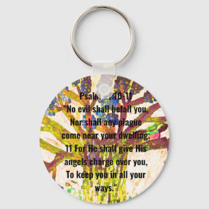 Psalm 91:10-11 nyckelring