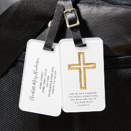 Psalm 91:11 Bible Verse Christian Religiösa Kor Bagagebricka