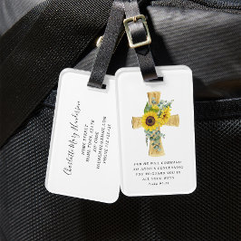 Psalm 91:11 Bible Verse Religiösa Solblommor Kor Bagagebricka