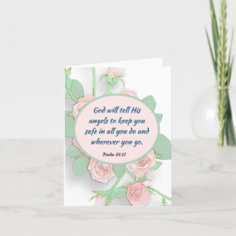 Psalm 91:11 Bible Verses om Blessings Helgkort
