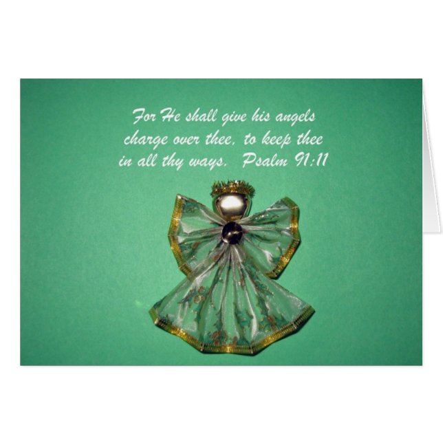 Psalm 91:11 hälsningskort (Framsidan Horizontal)