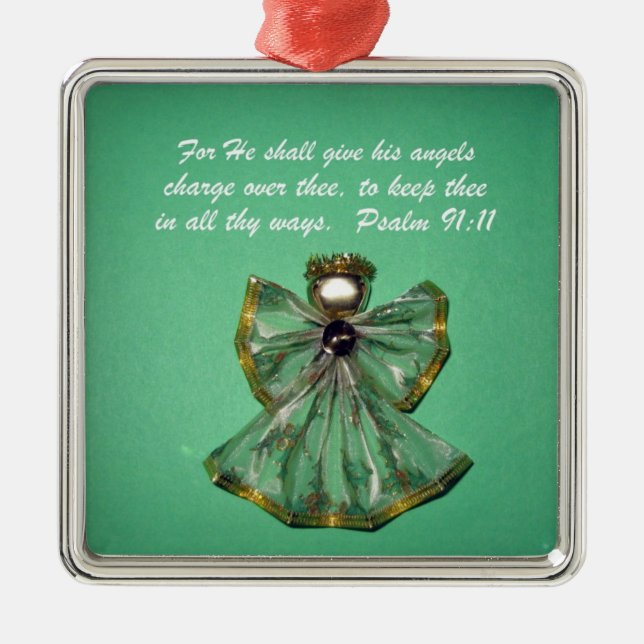 Psalm 91:11 julgransprydnad metall (Framsidan)