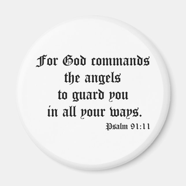 Psalm 91:11 magnet (Framsidan)