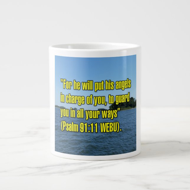 Psalm 91:11 WEBU Mugg Jumbo Mugg (Framsidan)