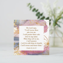 Psalm 91:14-15 Lord säger att jag ska Rädding Bibl