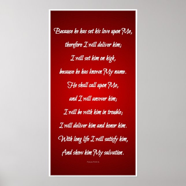 Psalm 91:14-18 poster (Framsidan)