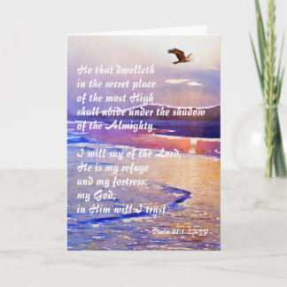 Psalm 91:1-2 Den som bor i den hemliga platsen Kort