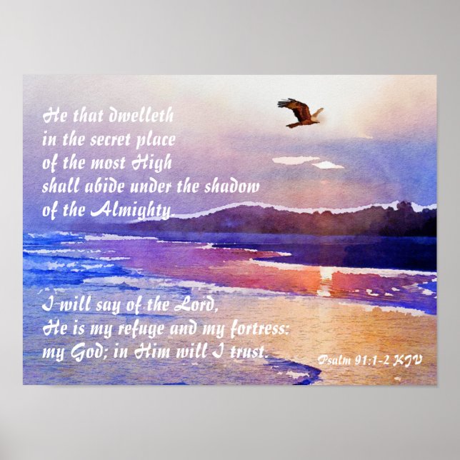 Psalm 91:1-2 Han som bor i det hemliga ställe Poster (Framsidan)
