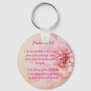 Psalm 91:1-2 nyckelring