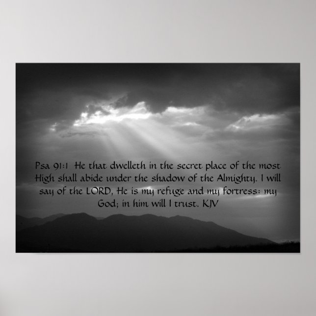 Psalm 91: 1,2 poster (Framsidan)