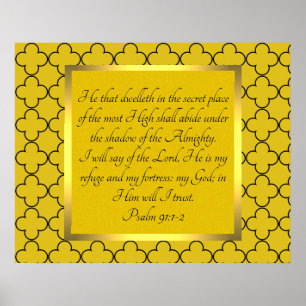 Psalm 91:1-2 poster