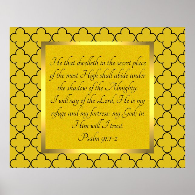 Psalm 91:1-2 poster (Framsidan)