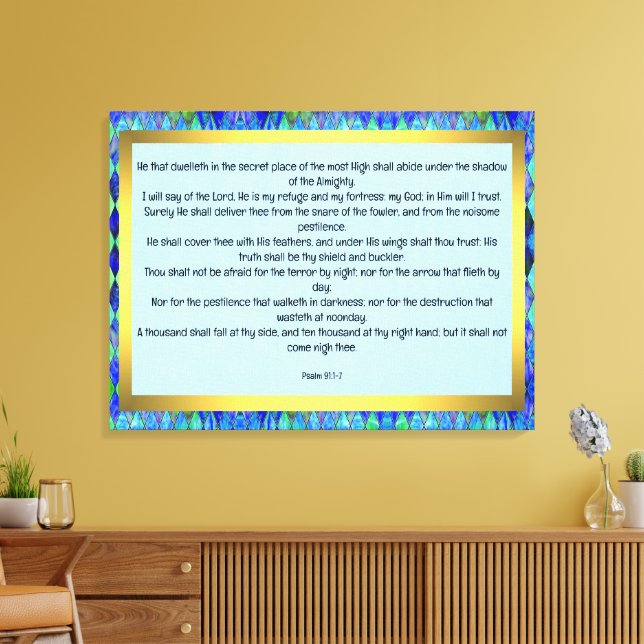 Psalm 91:1-7 canvastryck (Insitu (Vardagsrum))