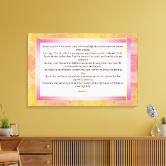 Psalm 91:1-7 canvastryck