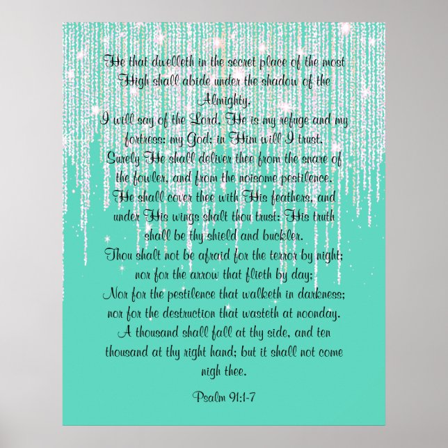 Psalm 91:1-7 poster (Framsidan)
