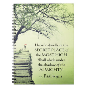 Psalm 91:1 Han bor i SECRET STÄLLE Anteckningsbok