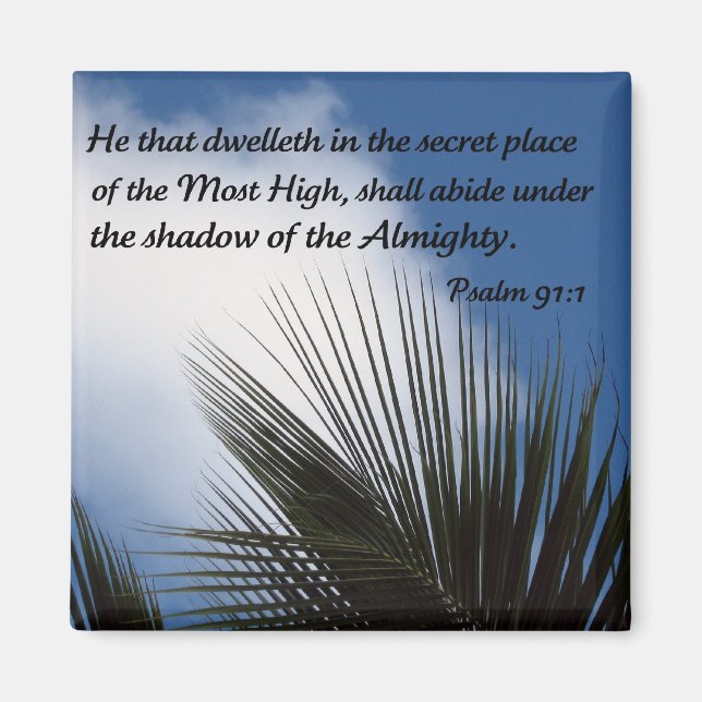 Psalm 91:1 magnet (Framsidan)