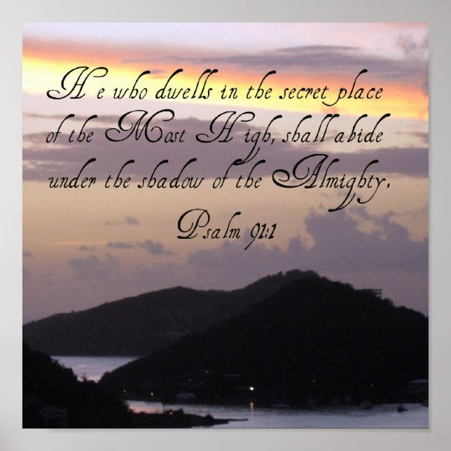 Psalm 91:1 poster (Framsidan)