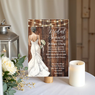 Psalm 91:2 Bridal Shower Invitation Inbjudningar