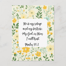 Psalm 91:2 Christian greeting Card Vykort