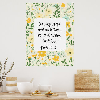 Psalm 91:2 Christian Poster