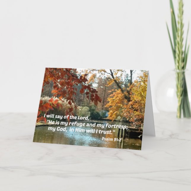 Psalm 91:2 Jag säger om Herren Kort (Framsida)