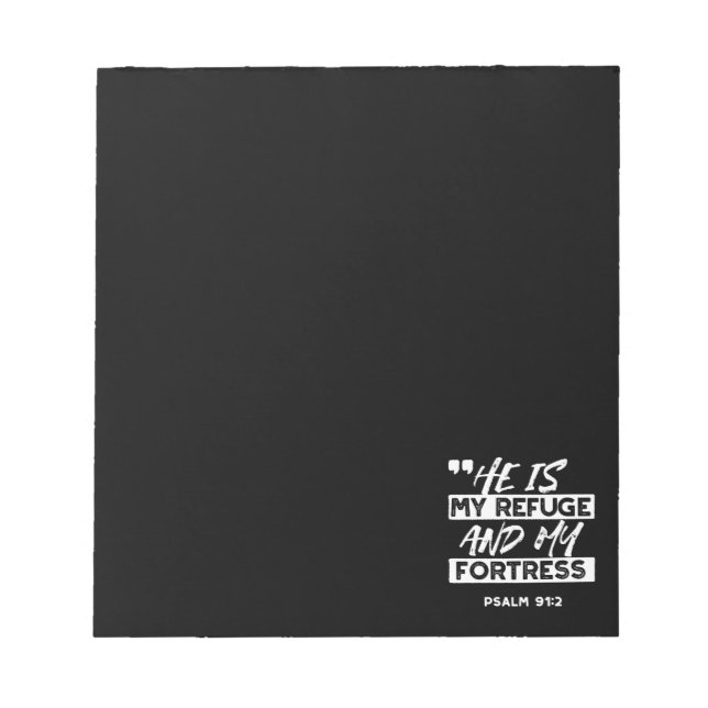 Psalm 91:2 - Min fristad och min fästning Christia Anteckningsblock (Framsida)