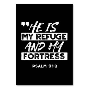 Psalm 91:2 - Min fristad och min fästning Christia Bordsnummer
