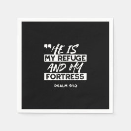 Psalm 91:2 - Min fristad och min fästning Christia Pappersservett