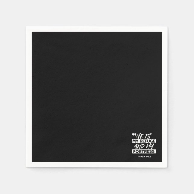 Psalm 91:2 - Min fristad och min fästning Christia Pappersservett (Framsidan)
