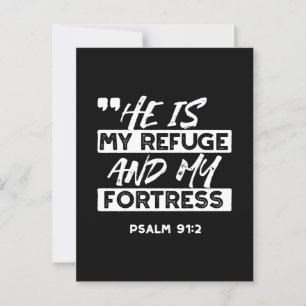 Psalm 91:2 - Min fristad och min fästning Christia Vykort