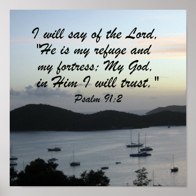 Psalm 91:2 poster (Framsidan)