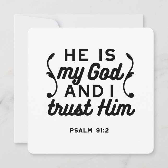 Psalm 91:2 – Tro på Gud Kristet bibelvers (Framsida)