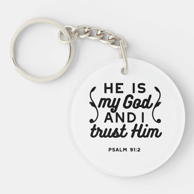Psalm 91:2 – Tro på Gud Kristet bibelvers (Framsidan)