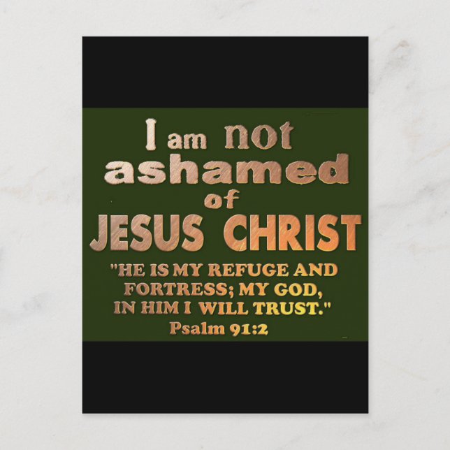 Psalm 91:2 vykort (Framsida)