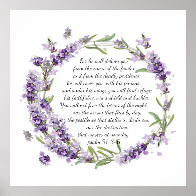 Psalm 91:3-6 poster (Framsidan)