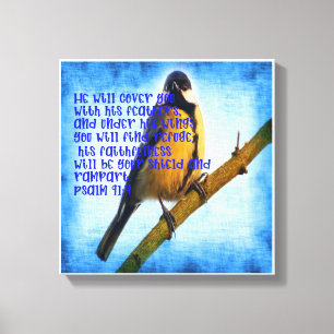 Psalm 91:4 Faithfullness Canvastryck