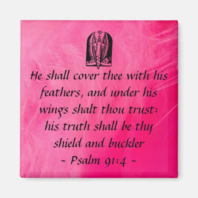 Psalm 91:4 magnet (Framsidan)